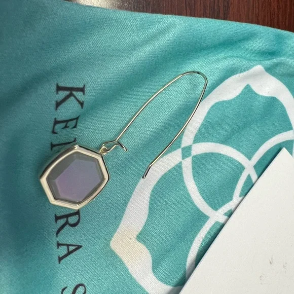 Kendra Scott Gold and Iridescent Drusy Earrings - Picture 2 of 5